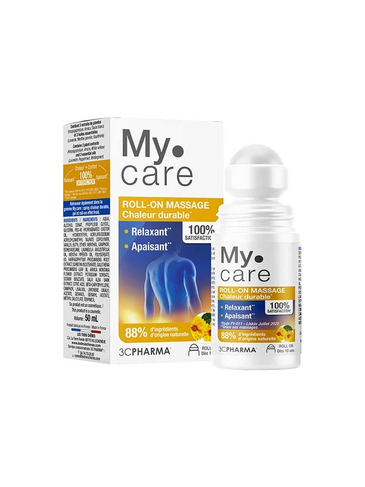 3C Pharma Mycare Roll-On Massage Chaleur Durable Relaxante 50 ml