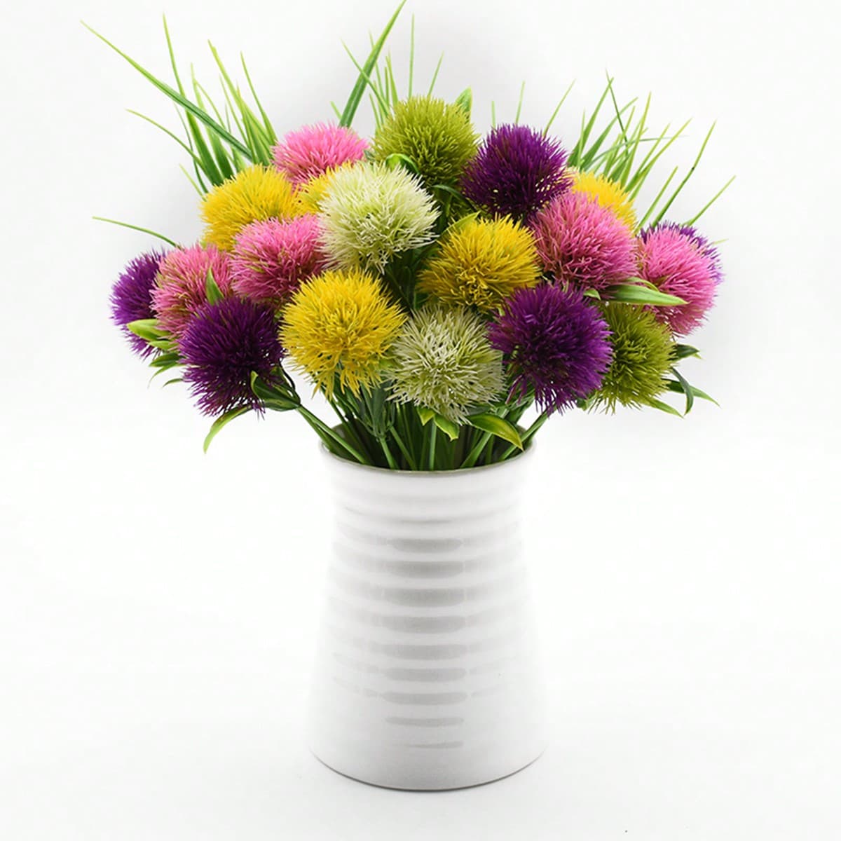 5/25 pièces Fleurs artificielles en soie de pissenlit en plastique pour décorations automnales, vases de mariage pour la décoration de la salle Ã
